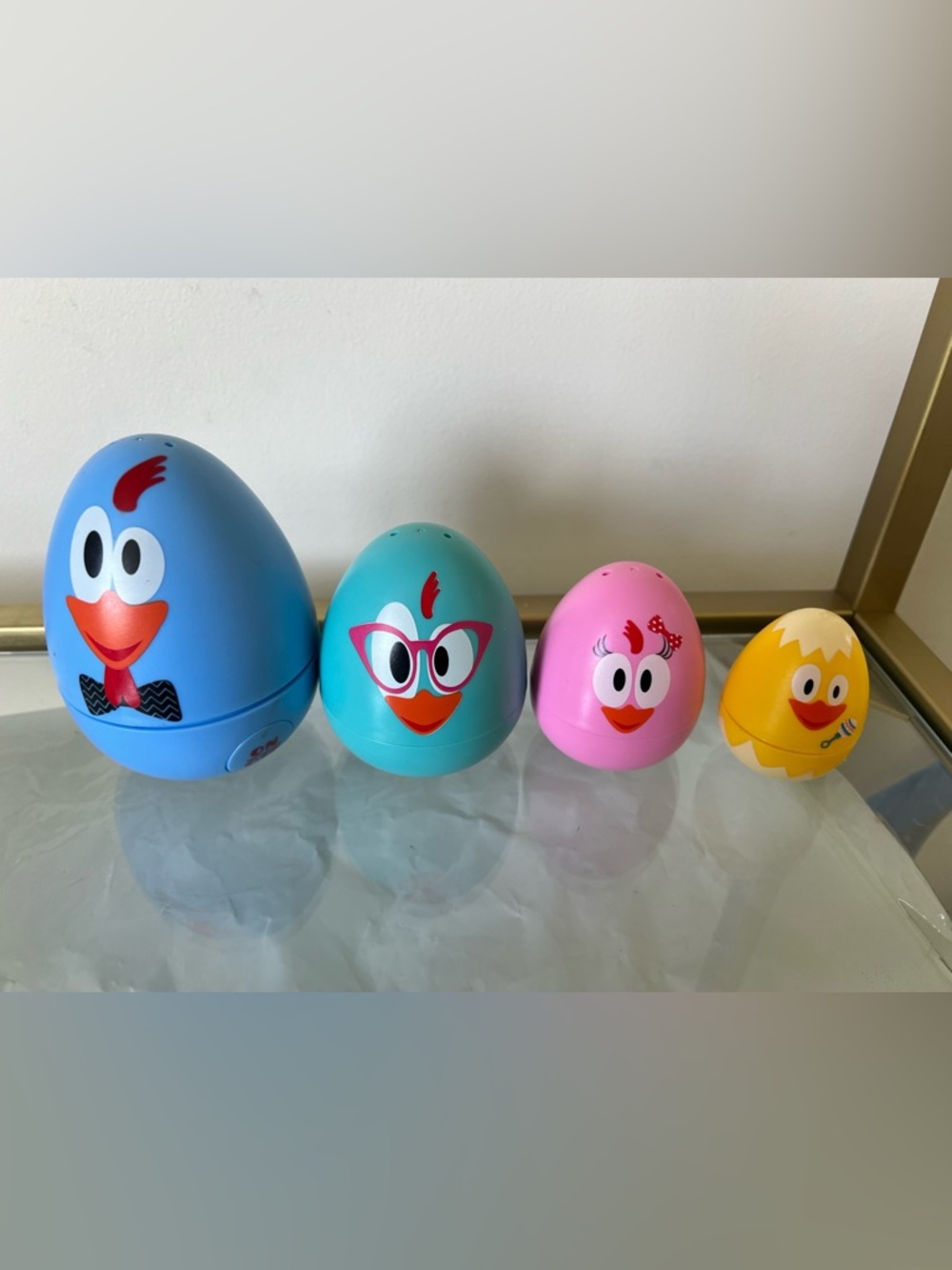FAO Schwarz Nesting Chick Toy Set - Blue, Teal, Pink, Yellow